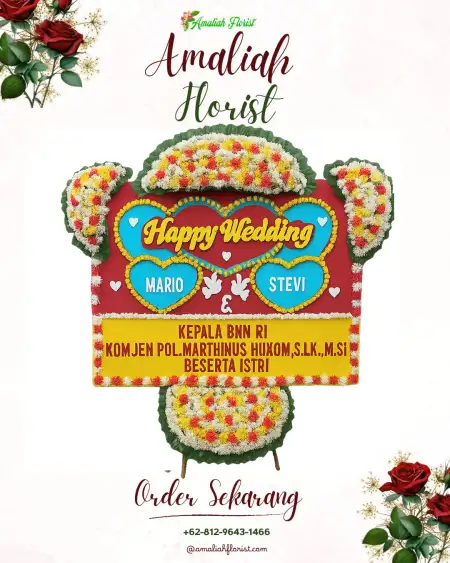 Papan Bunga Pernikahan Sukorukun